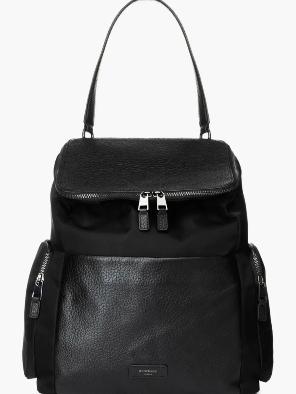 Storksak Alyssa Black & Gunmetal Diaper Bag